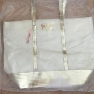 Victoria's Secret White & Gold Tote